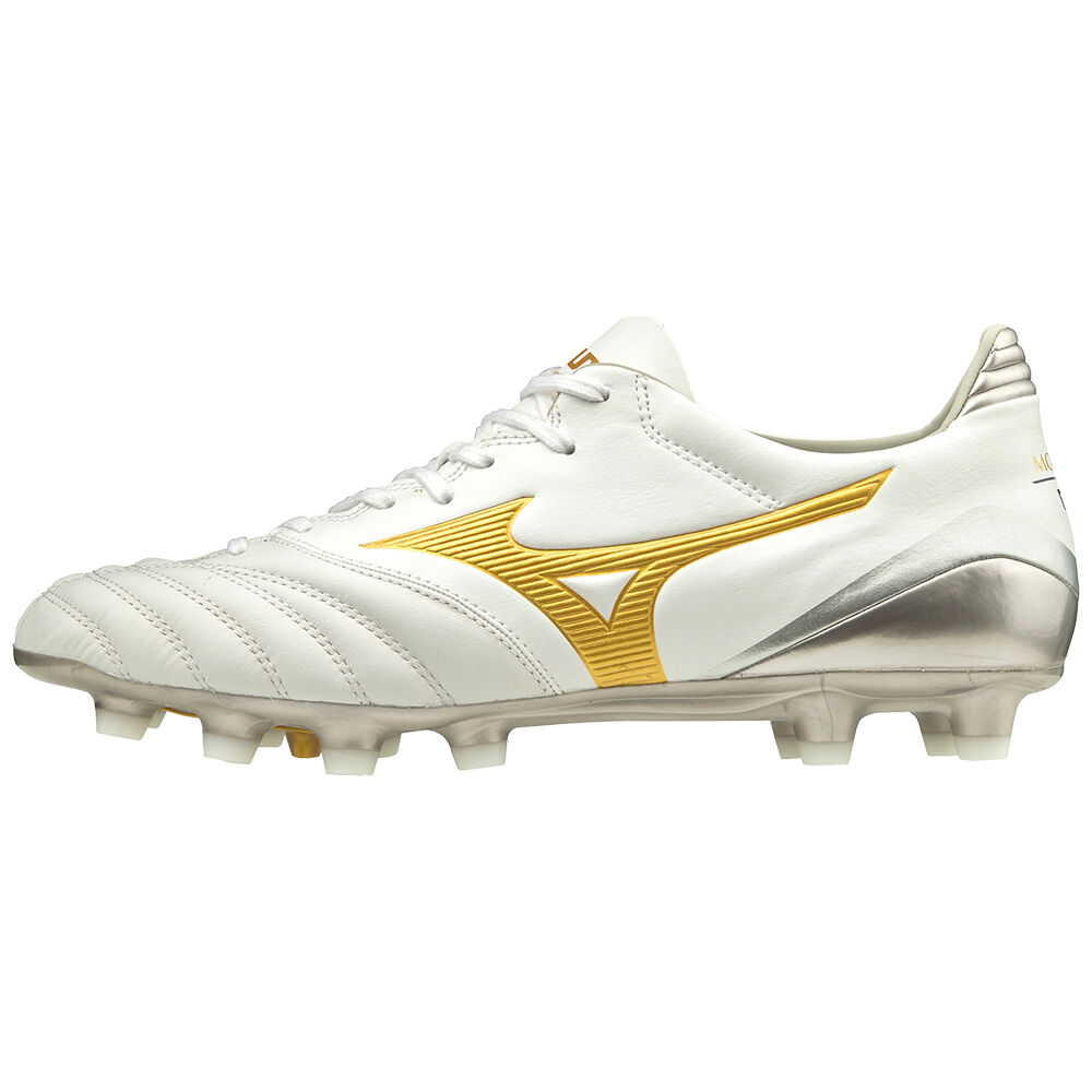 Scarpe Calcio Mizuno Morelia Neo KL II Uomo - Bianche/Oro - 12978-XSIJ